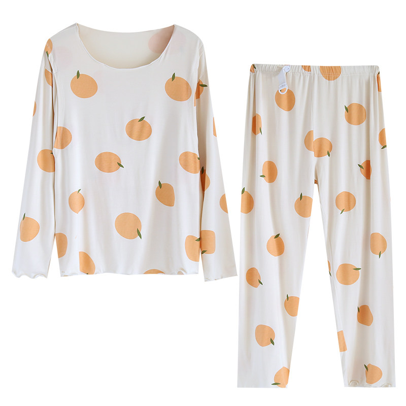 莫代尔夏季薄款月子服哺乳睡衣