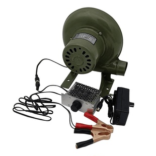 包邮12V伏直流鼓风机电瓶专用户外烧烤爆米花风机220V伏调速风机