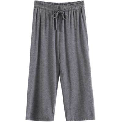 莫代尔宽松七分裤阔腿裤