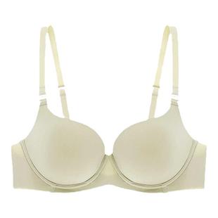 怡倩【舒适度】安心杯无痕内衣女聚拢显胸大漫画胸胸罩 薄款光面