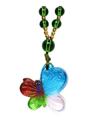 古法琉璃吊坠挂件饰品化蝶小昆虫