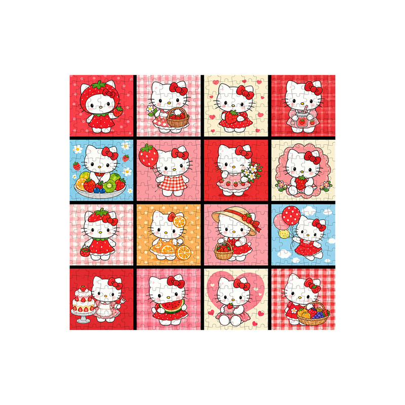 HelloKitty密集轮廓拼图成人高难度解压凯蒂猫卡通少女心手工礼物