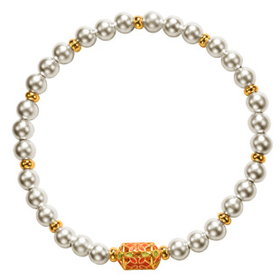 吴越老银铺古法串珠纯银手链女款银珠手串足银手饰银手镯生日礼物