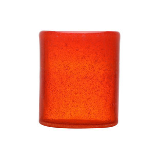 {朱红粉白远林花 日薄风和}中古vintage国潮红琉璃杯酒杯威士忌杯