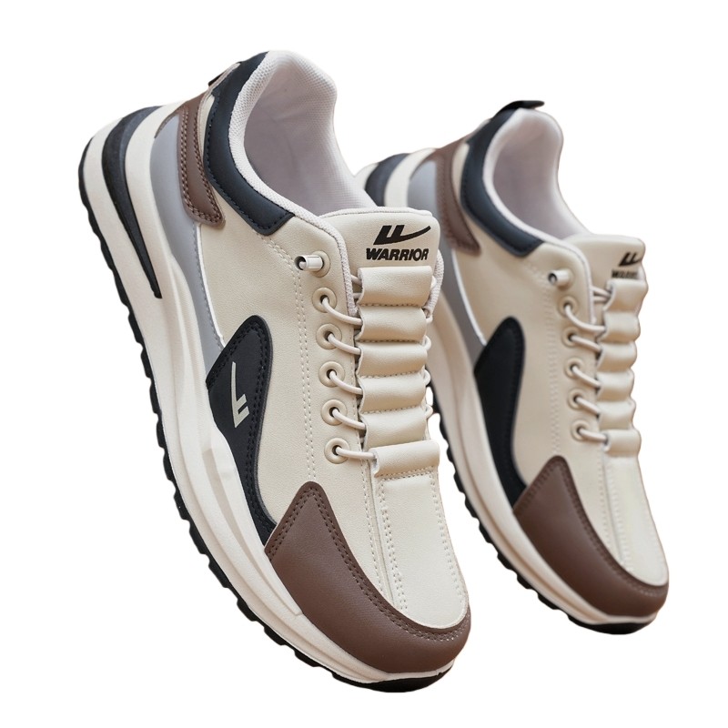 回力运动鞋男款2026夏季新款皮面防水一脚蹬鞋子防滑厚底休闲鞋男