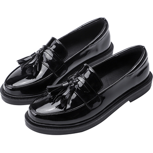 小皮鞋女英伦风2025春秋新款休闲ins复古韩版潮流百搭平底单鞋子