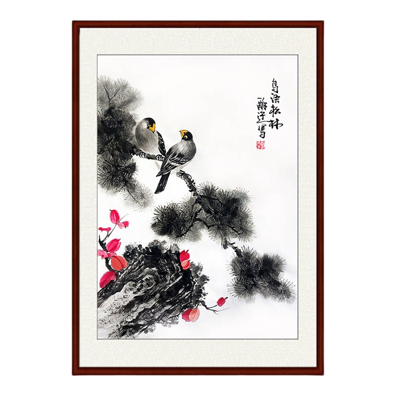 纯手绘真迹国画玄关客厅挂画