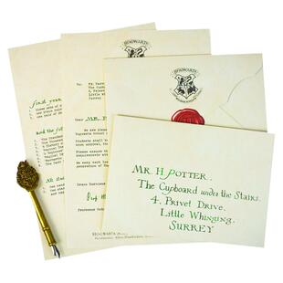 哈利波特正版周边入学通知书霍格沃茨录取信格兰芬多开学生日礼物