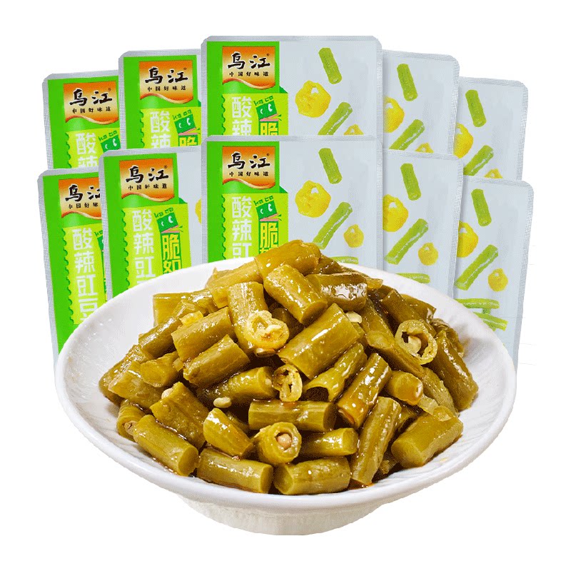 乌江酸辣泡豇豆四川酸豆角减盐开胃佐餐酱腌菜泡菜咸菜特色下饭菜
