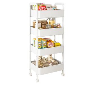 小推车置物架厨房落地卧室多层婴儿零食移动浴室卫生间收纳储物架