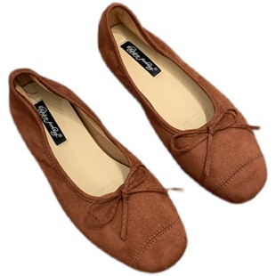 平底奶奶文艺单鞋仙女鞋子软底夏季船鞋晚晚风蝴蝶结芭蕾舞春秋鞋