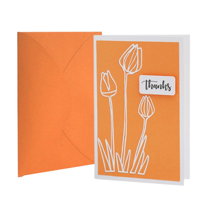 郁金香贺卡送妈妈母亲教师节老人生日退休慰问礼品毕业定制高级感