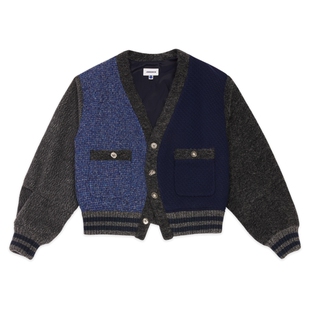 ADERERROR 23FW Lasika 毛衣开衫秋季新品扣子装饰曲线针织短外套