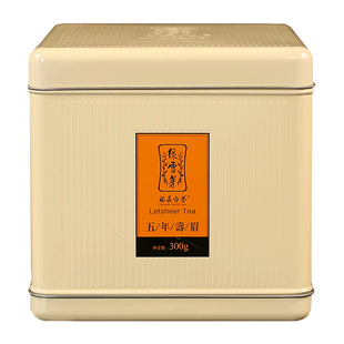 绿雪芽福鼎白茶正方罐2019年老白茶寿眉散茶礼盒300g礼赠