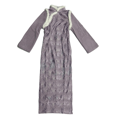 冬季加厚加绒日常旗袍复古拜年服