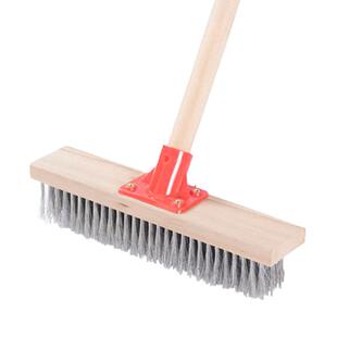 刷地刷子硬毛不锈钢丝刷长柄地板刷厕所卫生间洗地刷水泥地面青苔