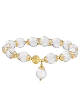 阿吉豆手饰女透明白水晶手链手串