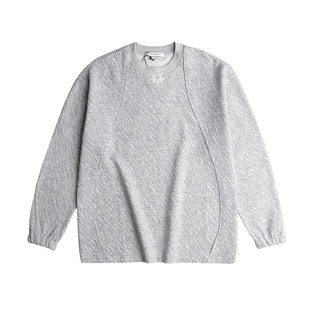 AOGZ卫衣男款2025新款无帽外套大码秋季黑色长袖圆领情侣美式高街