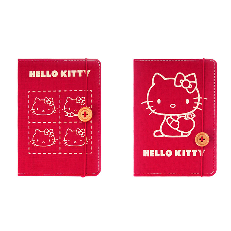 Joytop悦木三丽鸥凯蒂猫布艺精装本A6高颜值笔记本记事本手账本ins风hellokitty联名空白彩印卡通本子正版