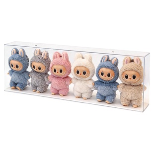 labubu展示盒防尘dimoo搪胶娃毛绒挂件保护罩透明盲盒收纳展示架