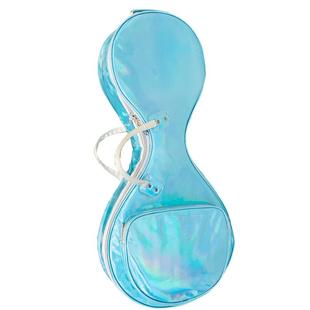 艺美新款镭射小阮包加厚幻彩阮包双背便携式乐器包镜面水晶琴包