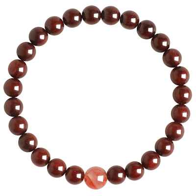 普陀山招财南红天然小叶紫檀手串