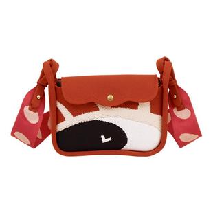 DGENIUS原创包包女式2026新款编织通勤小方包红色百搭斜挎单肩包