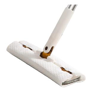 美丽雅洗脸巾拖把两用纱窗玻璃擦懒人迷你小平板免手洗夹除尘纸拖