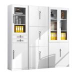 钢制落地家用夹缝单门收纳柜办公室文件柜资料书柜带锁储物带抽屉