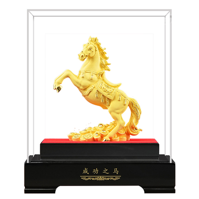 马到成功绒沙金摆件吉祥物