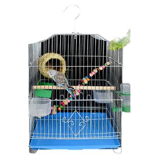 虎皮鹦鹉鸟笼大号牡丹鸟笼子鹦鹉笼家用通用电镀玄凤豪华别墅铁艺
