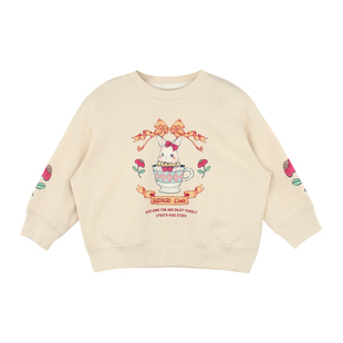 大耳象女童卡通印花卫衣2026春季新款宝儿圆领休闲百搭长袖上衣