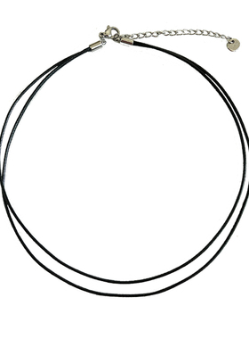 许妍赵露思项链黑色双层choker女
