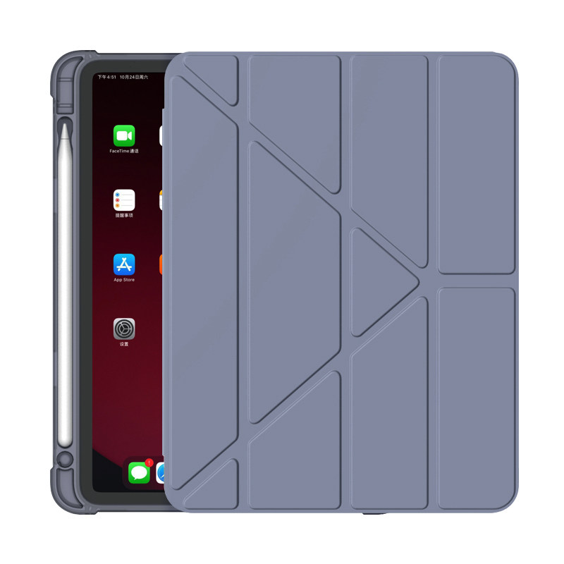 iPad磨砂气囊支架带笔槽保护壳