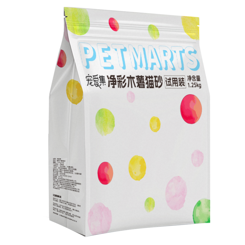 宠爱集纯木薯猫砂除臭不粘底无尘