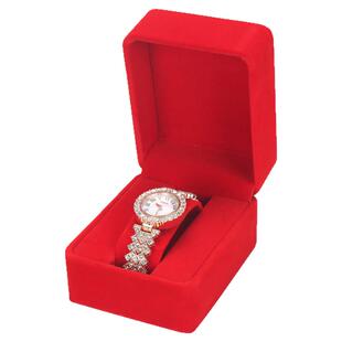 定制手表盒男士女士绒布腕表礼盒手链展示盒名表防摔饰品收纳盒