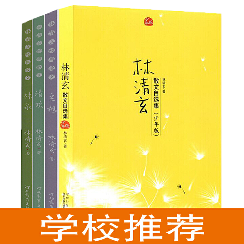 当当网正版童书 林清玄散文自选集精选青少年版全4册林泉清欢玄想9-10-11-15岁初中小学生课外阅读文学小说散文现代名家寒暑假阅读