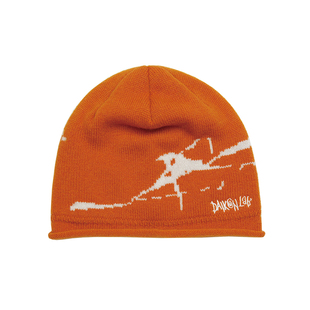 DAIKON Lab.26SS户外休闲保暖撞色美丽奴纯羊毛卷边毛线帽冷帽