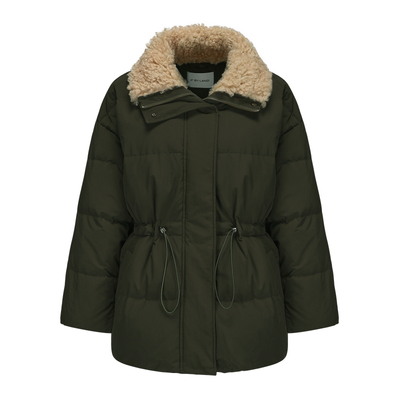 IF BY LAND设计师品牌LOOKNOW冬季新款雅单圈圈毛羽绒服外套新年