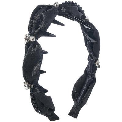 兰诺细闪黑色发箍头饰女款带齿