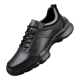 DQGECCO爱步特伦男鞋春秋季透气舒适商务休闲鞋真皮通勤运动皮鞋