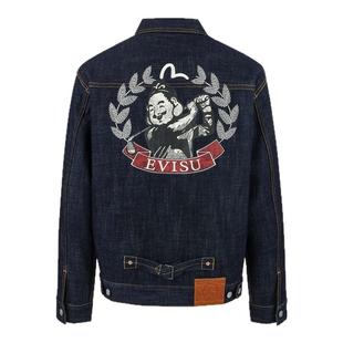 EVISU福神男士佛头印花牛仔外套