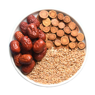 甘麦大枣汤倪海厦中药淮小麦浮小麦官方甘草颗粒止汗静心茶睡眠汤