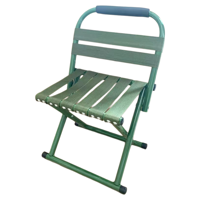 便携式小马扎折叠椅钓鱼凳子家用户外成人带靠背铁椅子老人儿童用