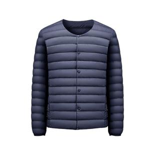 雅鹿轻薄羽绒服内胆男士青少年无领校服内搭薄款鸭绒保暖外套男款
