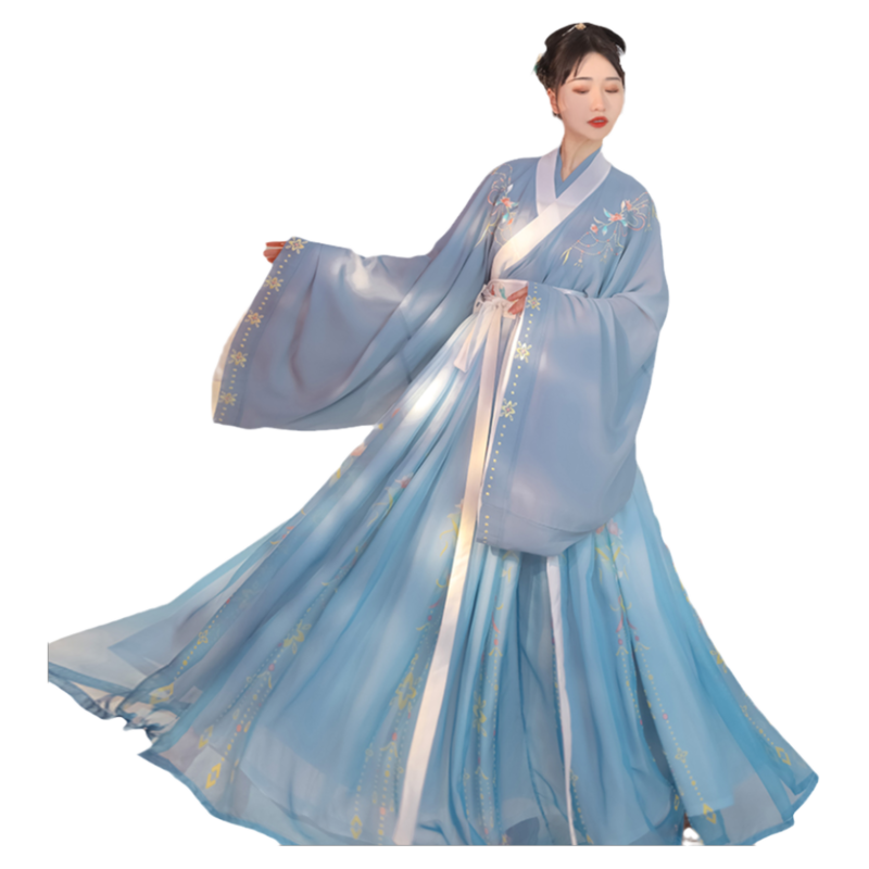 云芳晴绾星辰汉服女中国风交领齐腰襦裙魏晋风正品原创秋冬款套装
