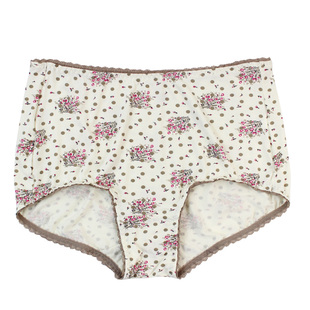 爱莎内裤女正品竹纤维包臀女士裤衩高腰可爱印花弹力小平角内裤头