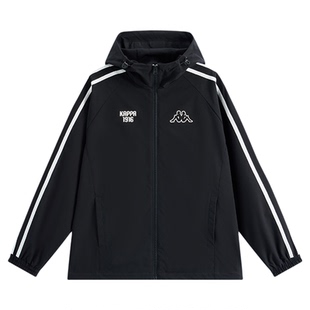 Kappa卡帕运动外套2026春季新款男女情侣防泼水宽松连帽上衣防风