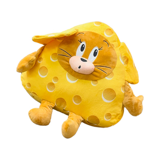 猫和老鼠奶酪抱枕被子两用靠枕办公室午休空调毯子二合一车载靠垫