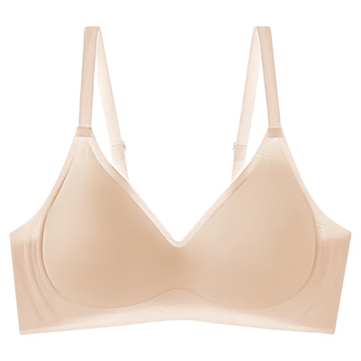 无痕内衣秋季薄款女小胸聚拢不空杯收副乳果冻条软支撑无钢圈文胸